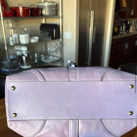 Vintage HTF Coach Daphne large satchel in lilac leather - Picture 3 of 6